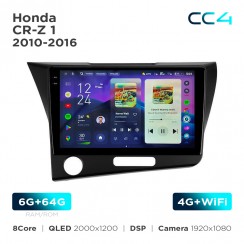 Штатная магнитола Teyes CC4 2k 6+64 Gb Honda CR-Z 1 2010-2016 9"