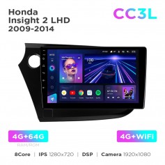 Штатна магнітола Teyes CC3L 4+64 Gb Honda Insight 2 LHD 2009-2014 9"