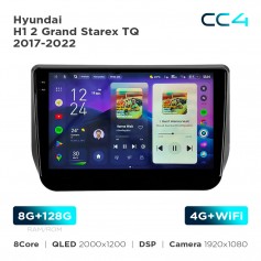 Штатная магнитола Teyes CC4 2k 8+128 Gb Hyundai H1 2 Grand Starex TQ 2017-2022 9"