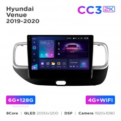 Штатна магнітола Teyes CC3 2k 6+128 Gb Hyundai Venue 2019-2020 10