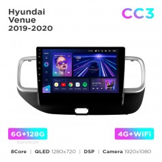 Штатна магнітола Teyes CC3 6+128 Gb Hyundai Venue 2019-2020 10