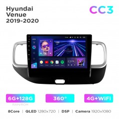 Штатна магнітола Teyes CC3 6+128 Gb 360° Hyundai Venue 2019-2020 10