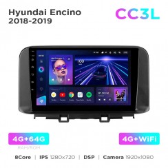 Штатна магнітола Teyes CC3L 4+64 Gb Hyundai Encino 2018-2019 10"
