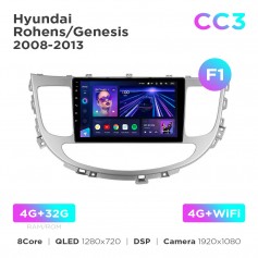 Штатна магнітола Teyes CC3 4+32 Gb Hyundai Rohens / Genesis 2008-2013 (F1) 9"