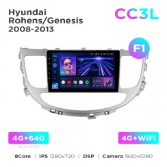 Штатная магнитола Teyes CC3L 4+64 Gb Hyundai Rohens / Genesis 2008-2013 (F1) 9"