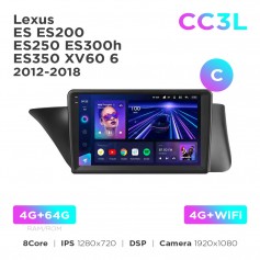 Штатная магнитола Teyes CC3L 4+64 Gb Lexus ES ES200 ES250 ES300h ES350 XV60 6 2012-2018 (C) 9"