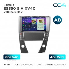 Штатная магнитола Teyes CC4 2k 6+64 Gb Lexus ES350 5 V XV40 2006-2012 (AB) 9"