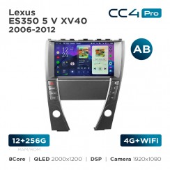 Штатная магнитола Teyes CC4 Pro 2k 12+256 Gb Lexus ES350 5 V XV40 2006-2012 (AB) 9"