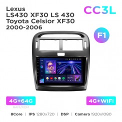 Штатная магнитола Teyes CC3L 4+64 Gb Lexus LS430 XF30 LS 430 / Toyota Celsior XF30 2000-2006 (F1) 9"