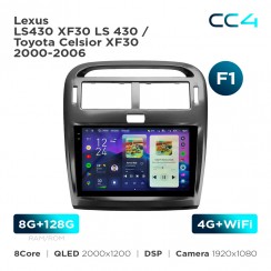 Штатная магнитола Teyes CC4 2k 8+128 Gb Lexus LS430 XF30 LS 430 / Toyota Celsior XF30 2000-2006 (F1) 9"