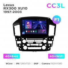 Штатна магнітола Teyes CC3L 4+64 Gb Lexus RX300 XU10 1997-2003 (F1) 9"