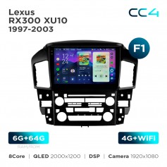Штатная магнитола Teyes CC4 2k 6+64 Gb Lexus RX300 XU10 1997-2003 (F1) 9"