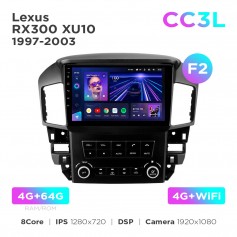 Штатна магнітола Teyes CC3L 4+64 Gb Lexus RX300 XU10 1997-2003 (F2) 9"