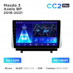 Штатна магнітола Teyes CC2 PLUS 3+32 Gb Mazda 3 / Axela BP (0 Din) 2018-2021 10"