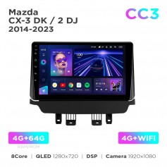 Штатна магнітола Teyes CC3 4+64 Gb Mazda CX-3 DK / 2 DJ (0 Din) 2014-2023 9"