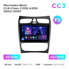 Штатна магнітола Teyes CC3 4+64 Gb Mercedes-Benz CLK-Class C209 A209 2002-2005 (F2) 9"