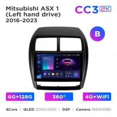 Штатна магнітола Teyes CC3 2k 6+128 Gb 360° Mitsubishi ASX 1 2016-2023 (B) 9"