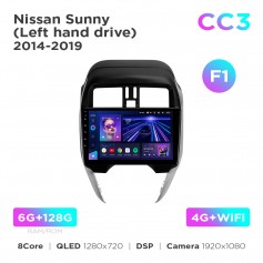 Штатна магнітола Teyes CC3 6+128 Gb Nissan Sunny 2014-2019 (F1) 10"