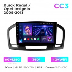 Штатная магнитола Teyes CC3 6+128 Gb 360° Buick Regal / Opel Insignia 2009-2013 9"