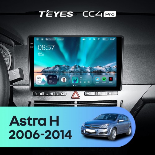 Штатна магнітола Teyes CC4 Pro 2k 12+256 Gb Opel Astra H 2006-2014 (F1) 9"