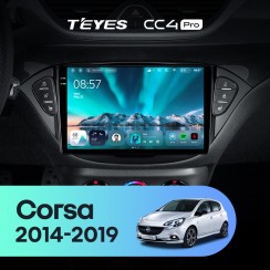 Штатная магнитола Teyes CC4 Pro 2k 8+128 Gb Opel Corsa 2014-2019 9"