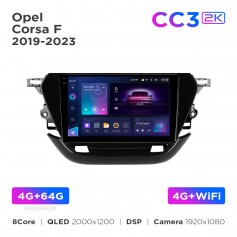 Штатна магнітола Teyes CC3 2k 4+64 Gb Opel Corsa F 2019-2023 9"