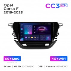 Штатна магнітола Teyes CC3 2k 6+128 Gb Opel Corsa F 2019-2023 9"