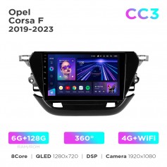 Штатная магнитола Teyes CC3 6+128 Gb 360° Opel Corsa F 2019-2023 9