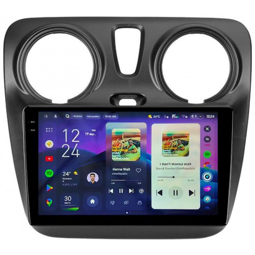 Штатная магнитола Teyes CC4 Pro 2k 8+128 Gb Renault Dokker 2012-2020 9"