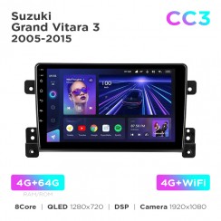 Штатная магнитола Teyes CC3 4+64 Gb Suzuki Grand Vitara 3 (0 Din) 2005-2015 9