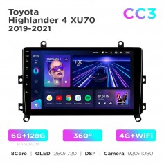 Штатна магнітола Teyes CC3 6+128 Gb 360° Toyota Highlander 4 XU70 2019-2021 9