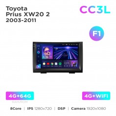 Штатная магнитола Teyes CC3L 4+64 Gb Toyota Prius XW20 2 2003-2011 (F1) 9"