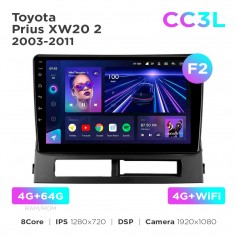 Штатная магнитола Teyes CC3L 4+64 Gb Toyota Prius XW20 2 2003-2011 (F2) 9"