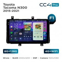 Штатна магнітола Teyes CC4 Pro 2k 8+128 Gb Toyota Tacoma N300 2015-2021 (F1) 9"
