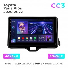 Штатна магнітола Teyes CC3 4+64 Gb Toyota Yaris Vios (1 Din) 2020-2022 10