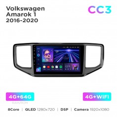 Штатна магнітола Teyes CC3 4+64 Gb Volkswagen Amarok 1 2016-2020 9"