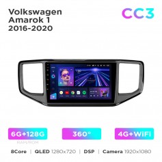 Штатна магнітола Teyes CC3 6+128 Gb 360° Volkswagen Amarok 1 2016-2020 9"