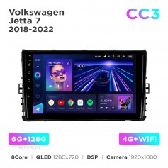 Штатна магнітола Teyes CC3 6+128 Gb Volkswagen Jetta 7 2018-2022 9"