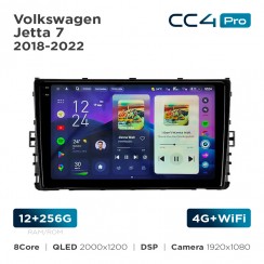 Штатна магнітола Teyes CC4 Pro 2k 12+256 Gb Volkswagen Jetta 7 2018-2022 9"
