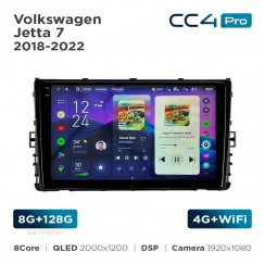 Штатна магнітола Teyes CC4 Pro 2k 8+128 Gb Volkswagen Jetta 7 2018-2022 9"