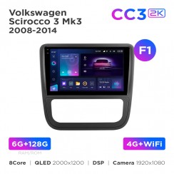 Штатная магнитола Teyes CC3 2k 6+128 Gb Volkswagen Scirocco 3 Mk3 2008-2014 (F1) 9