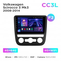 Штатная магнитола Teyes CC3L 4+64 Gb Volkswagen Scirocco 3 Mk3 2008-2014 (F2) 9"