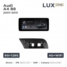 Штатна магнітола Teyes LUX ONE 6+128 Gb Audi A4 B8 2007-2015 (A) 12.3"