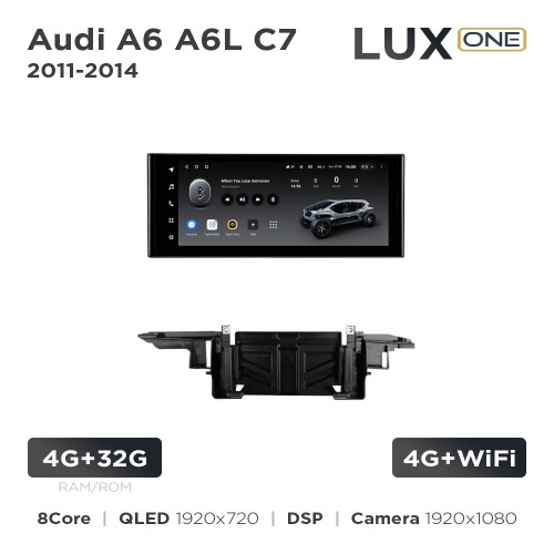 Штатна магнітола Teyes LUX ONE 6+128 Gb Audi A6 A6L C7 2011-2014