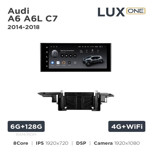 Штатная магнитола Teyes LUX ONE 6+128 Gb Audi A6 A6L C7 2014-2018 12.3"