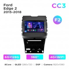 Штатная магнитола Teyes CC3 6+128 Gb 360° Ford Edge 2 2015-2018 (F2) 9