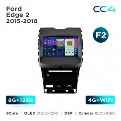 Штатная магнитола Teyes CC4 2k 8+128 Gb Ford Edge 2 2015-2018 (F2) 9"
