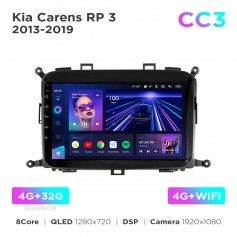 Штатна магнітола Teyes CC3 4+32 Gb Kia Carens RP 3 2013-2019 9"