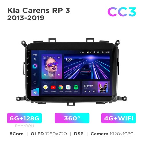 Штатная магнитола Teyes CC3 6+128 Gb 360° Kia Carens RP 3 2013-2019 9