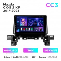 Штатна магнітола Teyes CC3 6+128 Gb 360° Mazda CX-5 2 KF 2017-2023 (F2) 9"